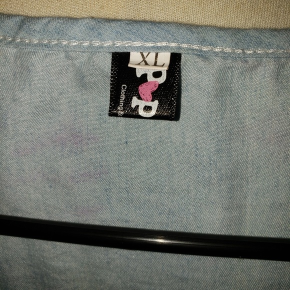 Pop real Denim and Florals Print Dress - Picture 6 of 7